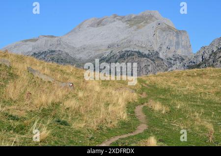 Parco naturale delle Valli occidentali (parque Natural de los Valles Occidentales) nei Pirenei centrali spagnoli Foto Stock