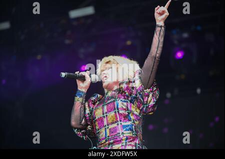 22 giugno 2024, Leeds, South Yorkshire, U. K: Toyah , Performing at Lets Rock Leeds 80s Festival 2024 ,Leeds, Regno Unito (Credit Image: © Robin Burns/ZUMA Press Wire) SOLO USO EDITORIALE! Non per USO commerciale! Foto Stock