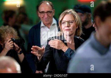 Vienna, Vienna, Austria. 22 giugno 2024. LEONORE GEWESSLER al 46° Congresso federale dei Verdi austriaci in preparazione delle elezioni del consiglio nazionale di settembre con il motto PROTEZIONE DEL CLIMA: LO STIAMO FACENDO! (Credit Image: © Andreas Stroh/ZUMA Press Wire) SOLO PER USO EDITORIALE! Non per USO commerciale! Foto Stock