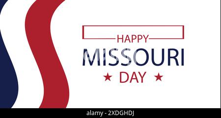 Missouri Pride che diffonde felicità nel Missouri Day Design Illustrazione Vettoriale