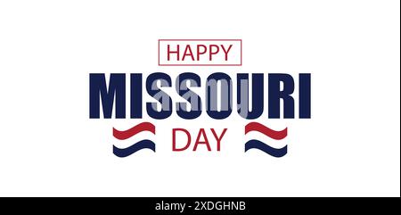 Missouri Pride che diffonde felicità nel Missouri Day Design Illustrazione Vettoriale