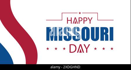 Missouri Pride che diffonde felicità nel Missouri Day Design Illustrazione Vettoriale