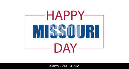 Missouri Pride che diffonde felicità nel Missouri Day Design Illustrazione Vettoriale