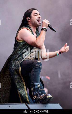 Myrath live auf dem Summerside Festival 2024 beim Flugplatz. Grenchen, 20.06.2024 anni Foto Stock