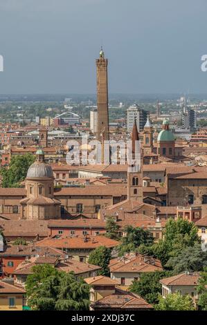 Veduta aerea del centro storico di Bologna Foto Stock