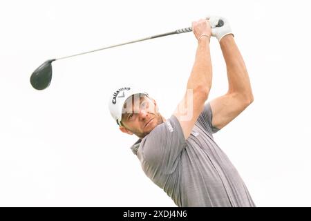 AMSTERDAM, PAESI BASSI - 21 GIUGNO: Maximilian Kieffer della Germania durante il giorno 2, KLM Open 2024, DP World Tour all'International il 21 giugno 2024 ad Amsterdam, Paesi Bassi. (Foto di Henk Seppen/Orange Pictures) Foto Stock