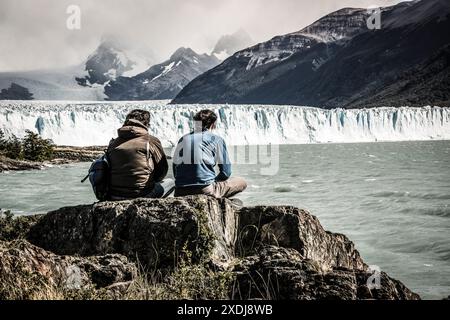 Glaciar Perito Moreno , Parque Nacional Los Glaciares, departamento Lago Argentino, provincia de Santa Cruz, Republica Argentina, Patagonia, Cono Sur, Foto Stock