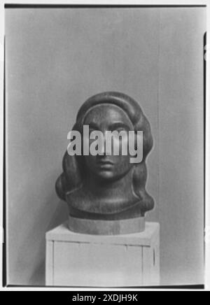 Gaston Lachaise, mostra al Museum of Modern Art Head II. Collezione Gottscho-Schleisner Foto Stock