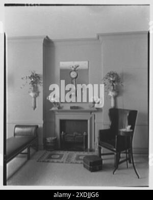 Joseph Mullen Inc., 18 E. 50th St., New York City. Caminetto in ufficio. Collezione Gottscho-Schleisner Foto Stock