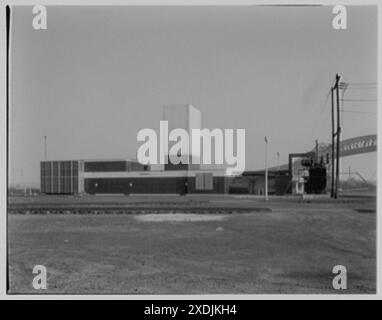Servizio pubblico, Newark, New Jersey, stazione Essex. Ampia vista da ovest. Collezione Gottscho-Schleisner Foto Stock