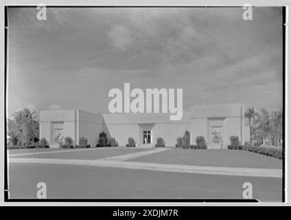 Norton Gallery and School of Art, West Palm Beach, Florida. Facciata d'ingresso. Collezione Gottscho-Schleisner Foto Stock