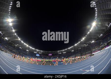 Donne 5000m ai Campionati europei di atletica leggera, Stadio Olimpico, Roma, Italia - 7 giugno 2024. Foto di Gary Mitchell Foto Stock