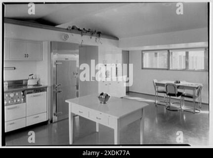 Herbert F. Johnson Jr., Wingspread, residenza a Racine, Wisconsin. Collezione Kitchen II. Gottscho-Schleisner Foto Stock