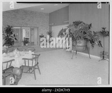 Ristorante e club Cross Roads. Ingresso alla sala da pranzo. Collezione Gottscho-Schleisner Foto Stock