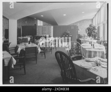 Ristorante e club Cross Roads. Vista della camera club. Collezione Gottscho-Schleisner Foto Stock