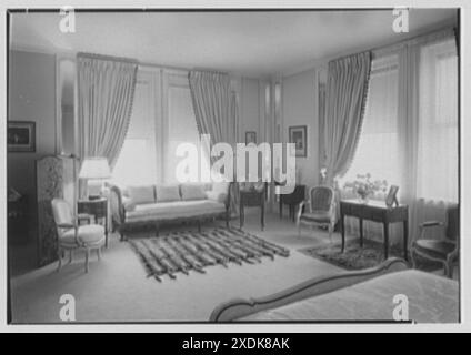 George Gregory, residenza al 903 di Park Ave., New York. Camera da letto II. Collezione Gottscho-Schleisner Foto Stock