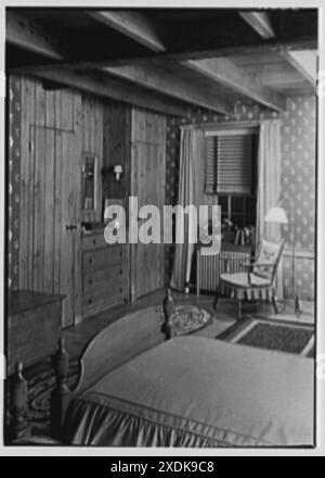 Louis H. Engel, residenza a Carversville, Bucks County, Pennsylvania. Camera da letto. Collezione Gottscho-Schleisner Foto Stock