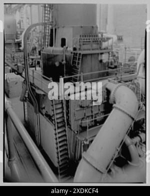 Servizio pubblico del New Jersey, stazione di Marion, Jersey City, New Jersey. Dettagli dall'alto. Collezione Gottscho-Schleisner Foto Stock