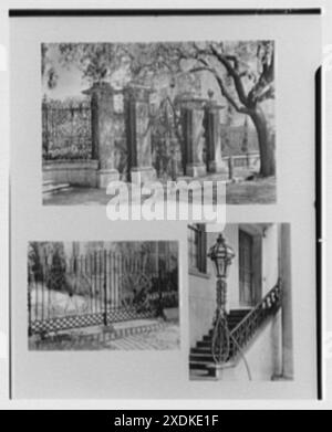 Lavori in ferro di Charleston. Dettagli. Collezione Gottscho-Schleisner Foto Stock