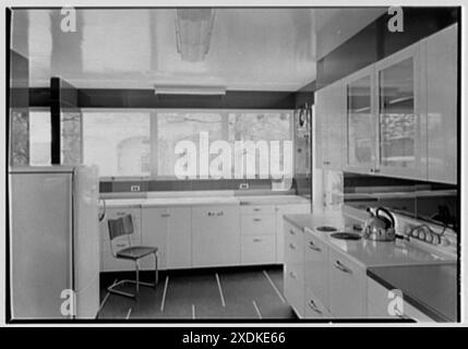 Fiera mondiale, Casa del vetro n.. 4) cucina. Collezione Gottscho-Schleisner Foto Stock