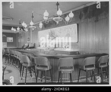 Terrace Restaurant, Fred Harvey Corp., Capital Center, Milwaukee, Wisconsin. Bar. Collezione Gottscho-Schleisner Foto Stock