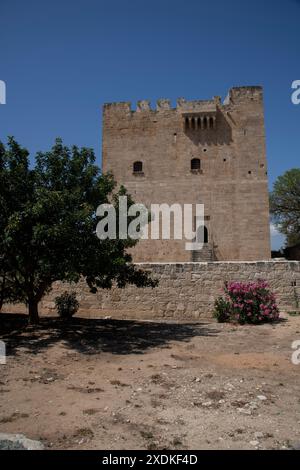 Muro Sud, Castello di Kolossi (greco: Κάστρο Κολοσσίου - orig) XIII C), roccaforte crociata vicino a Limassol, Cipro. L'attuale castello risale al 1454 Foto Stock