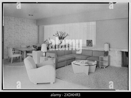 Bertram A. Stroock, residenza a 824 88th St., Miami Beach, Florida. Sala da pranzo. Collezione Gottscho-Schleisner Foto Stock