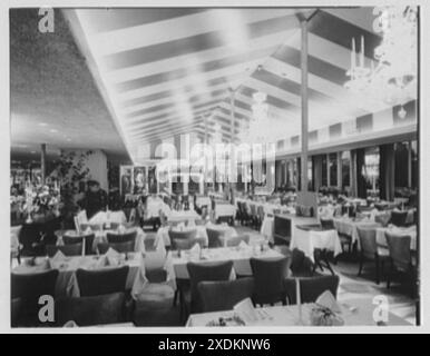 Candlelight Restaurant, Central Ave., Yonkers, New York. Grande sala I. Gottscho-Schleisner Collection Foto Stock