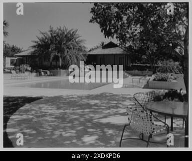 Signora Byron S. Ramsing, residenza al 232 di Emerald Ln., Palm Beach, Florida. Vista generale. Collezione Gottscho-Schleisner Foto Stock