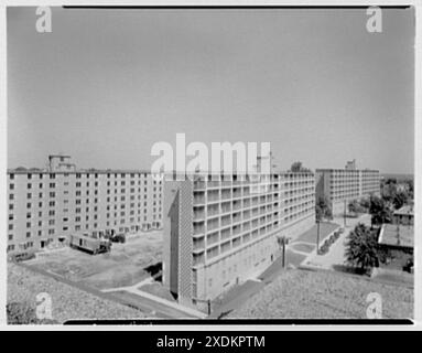 Stamford Housing Authority. Vista generale dal tetto. Collezione Gottscho-Schleisner Foto Stock