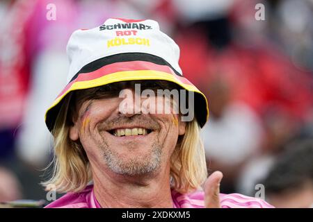 Francoforte, Germania. 23 giugno 2024. Francoforte, Germania, 23 giugno 2024: Tifoso di Germania durante la partita UEFA EURO 2024 Germania di gruppo A tra Svizzera e Germania all'Arena di Francoforte, Germania. (Daniela Porcelli/SPP) credito: SPP Sport Press Photo. /Alamy Live News Foto Stock