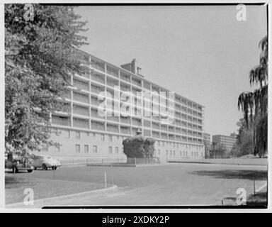 Stamford Housing Authority. Vista generale dalla strada. Collezione Gottscho-Schleisner Foto Stock