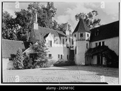 Henry W. Bagley, Bellehaven, residenza a Greenwich, Connecticut. Cortile. Collezione Gottscho-Schleisner Foto Stock