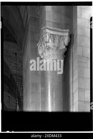 Campidoglio del Nebraska, Lincoln, Nebraska. Tappo per colonna vestibolo I. Gottscho-Schleisner Collection Foto Stock