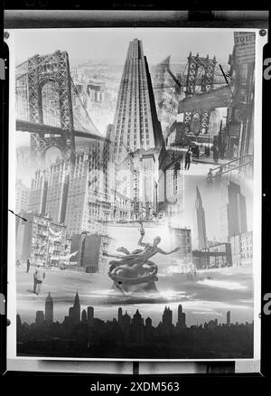 New York montage Relief, New York montage. Collezione Gottscho-Schleisner Foto Stock