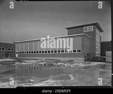 Becton Dickinson & Co., Rutherford, New Jersey. Visualizza la collezione I. Gottscho-Schleisner Foto Stock