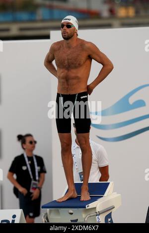 Roma, Italia. 23 giugno 2024. Gregorio Paltrinieri (ITA) durante il 60° Trofeo Settecolli al foro Italico di Roma, domenica 23 giugno 2024. Sport - nuoto . (Foto di Gian Mattia D'Alberto/LaPresse) credito: LaPresse/Alamy Live News Foto Stock