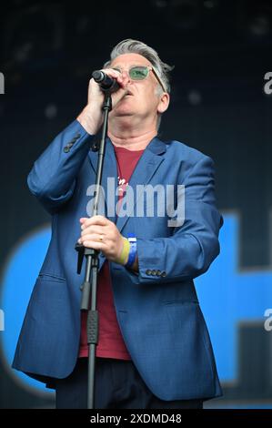 China Crisis Performing al Lets Rock Leeds 80s Festival 2024 ,Leeds, Regno Unito Foto Stock