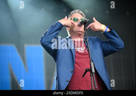 China Crisis Performing al Lets Rock Leeds 80s Festival 2024 ,Leeds, Regno Unito Foto Stock