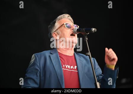 China Crisis Performing al Lets Rock Leeds 80s Festival 2024 ,Leeds, Regno Unito Foto Stock
