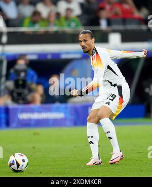 Il tedesco Leroy sane durante la partita UEFA Euro 2024 del gruppo A all'Arena di Francoforte, in Germania. Data foto: Domenica 23 giugno 2024. Foto Stock