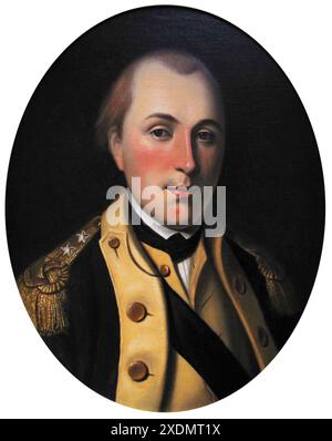 Marie-Joseph Paul Yves Roch Gilbert du Motier de la Fayette, Marchese de la Fayette (1757 - 1834), noto come Lafayette, nobile francese e ufficiale militare. Dipinto da Charles Willson Peale, 1779-80 Foto Stock