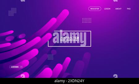 Sfondo viola astratto con strisce rosa fluido Illustrazione Vettoriale