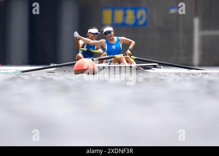 Tokyo, Giappone. 22 giugno 2024. () canottaggio : 102° All Japan Rowing Championships Women's pair Final A al Sea Forest Waterway di Tokyo, Giappone . Crediti: AFLO SPORT/Alamy Live News Foto Stock