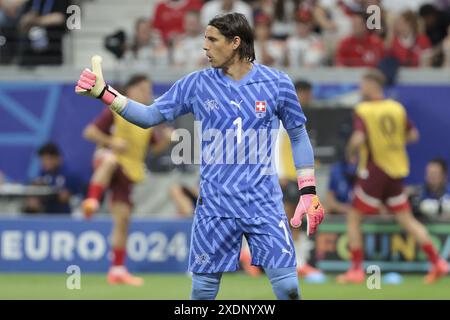 Il portiere svizzero Yann Sommer durante la partita di calcio UEFA Euro 2024, gruppo A, tra Svizzera e Germania il 23 giugno 2024 al Deutsche Bank Park di Francoforte Foto Stock