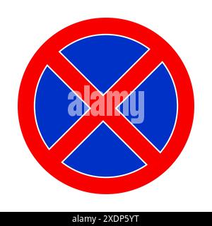 Nessun parcheggio e nessun segnale di stop. Illustrazione vettoriale. Illustrazione Vettoriale