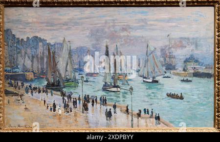 Claude Monet (1840-1926), le Havre, bateaux de pêche sortant du port, 1874, Mostra al museo, Parigi 1874 inventare l'impressionismo, Musée d'Orsa Foto Stock