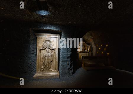 Salzwelten Mining. Estrazione sotterranea di sale. Gratzer, Hallein, Salisburgo, Austria Foto Stock