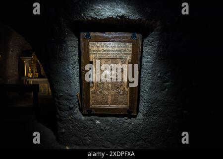 Salzwelten Mining. Estrazione sotterranea di sale. Gratzer, Hallein, Salisburgo, Austria Foto Stock