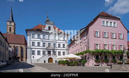 Geografia / viaggi, Germania, Baviera, chiesa cittadina di San Vito, municipio, Golden Crown Inn, hotel, ULTERIORI DIRITTI-INFORMAZIONI-NON-DISPONIBILI Foto Stock